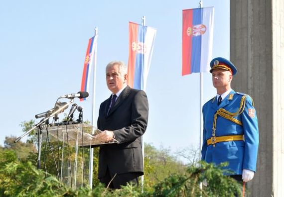 Beograd  6.10.2012. g. - Obraćanje predsednika Nikolića na komemoraciji povodom sećanja na žrtve u Drugom svetskom ratu.