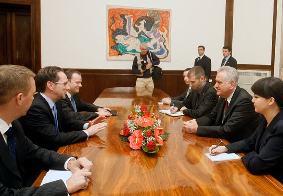 Beograd, 18. 10. 2012. g.–Predsednik Nikolić sastao se sa g. Vilijamsonom, šefom istražnog tima za ispitivanje trgovine organima.