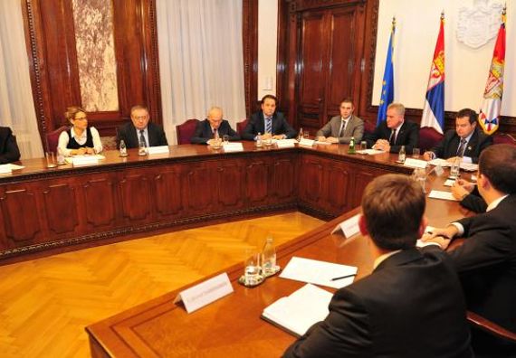 Beograd 3.12.2012. god - Sastanak predsednika Nikolića i državnog vrha sa predstavnicima Srba sa severa Kosova.