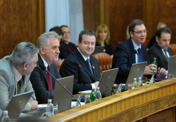 Beograd  9.1.2013 - Zajednička sednica Vlade i predsednika Nikolića o platformi za rešavanje kosovskog pitanja.