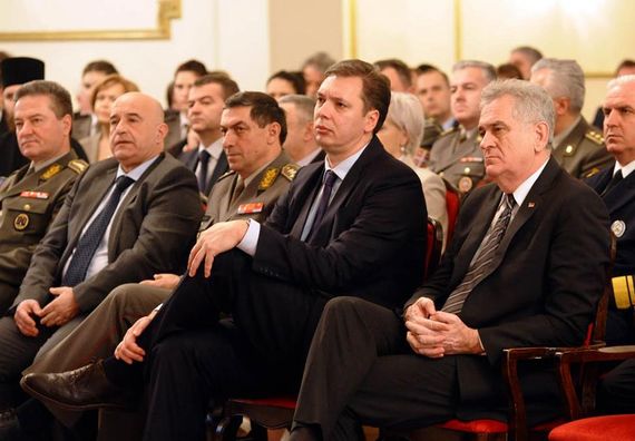 Beograd 1.3.2013. Predsednik Nikolić na svečanom prijemu pobodom 169 godina VMA.