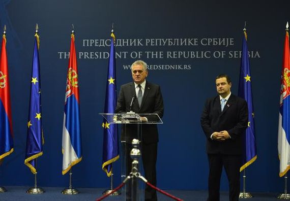 Beograd 14.3.2013. Predsednik Nikolić i premijer Dačić.