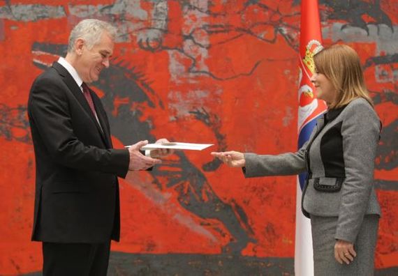 Beograd, 14.11.2013. god, Predsednik Nikolić primio akreditivna pisama ambasadora ambasadora Kube.