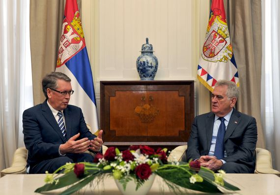 Beograd, 2.6.2014. god. Predsednik Nikolić sa ambasadorom Ruske Federacije, Aleksandrom Čepurinom .