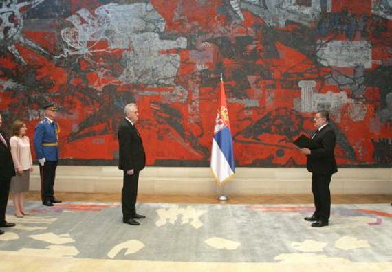 Beograd, 16.6.2014. god. Predsednik Nikolić primio akreditivna pisama ambasadora Crne Gore.