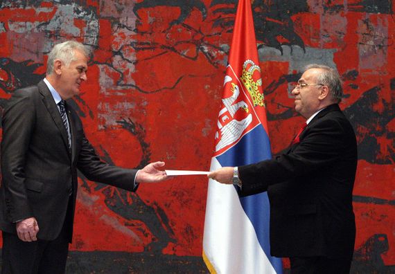 Beograd, 4.9.2014. god, Predsednik Nikolić primio akreditivna pisama ambasadora Albanije.