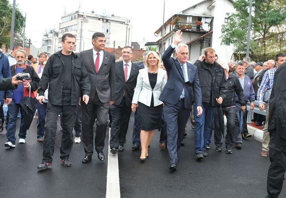 Краљево, 5.9.2014. год,Председник Николић на свечаном отварању моста преко реке Ибар у Краљеву