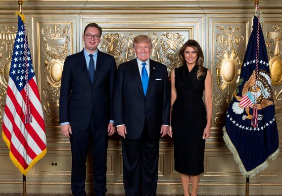 Predsednik Vučić sa predsednikom SAD Donaldom Trampom i prvom damom Melanijom Tramp