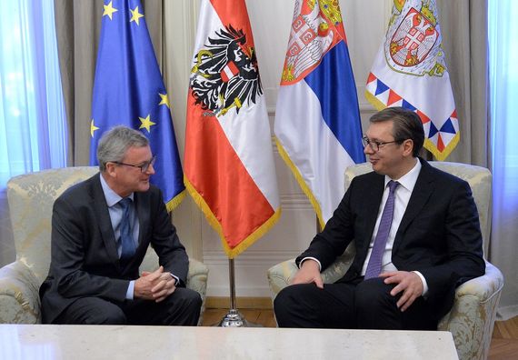 Sastanak predsednika Vučića sa ambasadorom Republike Austrije Johanesom Ajgnerom, Foto Tanjug, Zoran Žestić