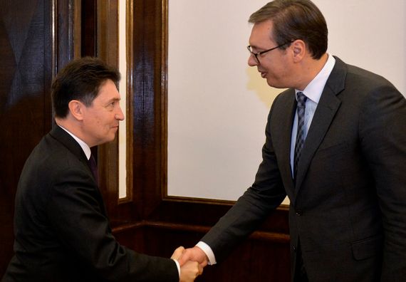 Sastanak predsednika Vučića sa članom Odbora za spoljne poslove, odbranu i oružane snage Senata Francuske Olivijeom Kadikom, Foto Tanjug, Rade Prelić