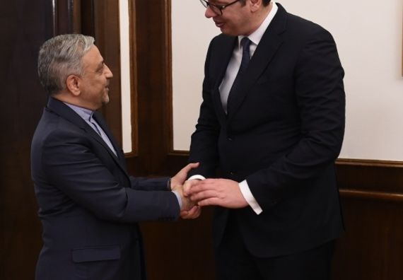 Sa ambasadorom Irana u Beogradu Huseinom Mola Abdolahijem, Foto Tanjug, Dragan Kujundžić