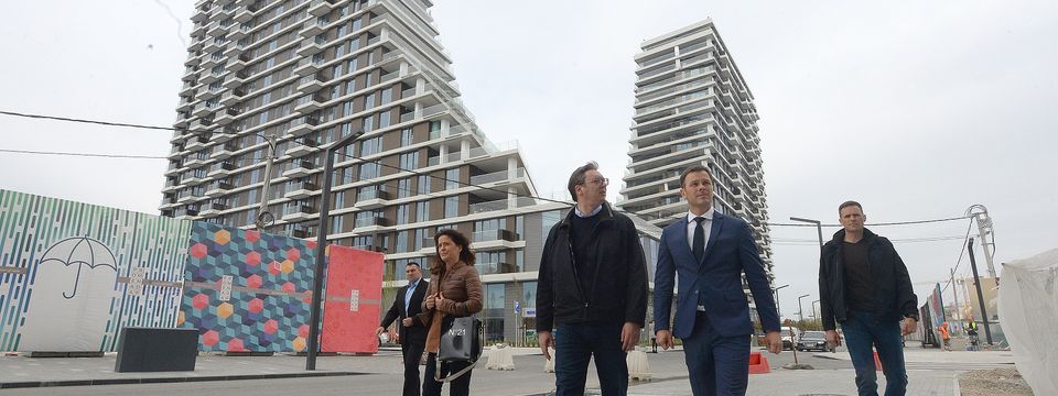 Predsednik Vučić obišao radove na projektu "Beograd na vodi"
