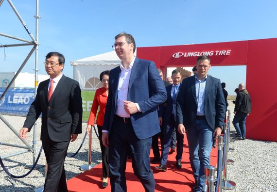 Постављање камена темељца за фабрику „Shandong Linglong Tyre Co Ltd