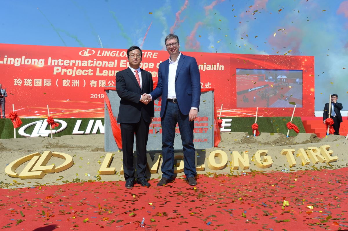 Постављање камена темељца за фабрику „Shandong Linglong Tyre Co Ltd