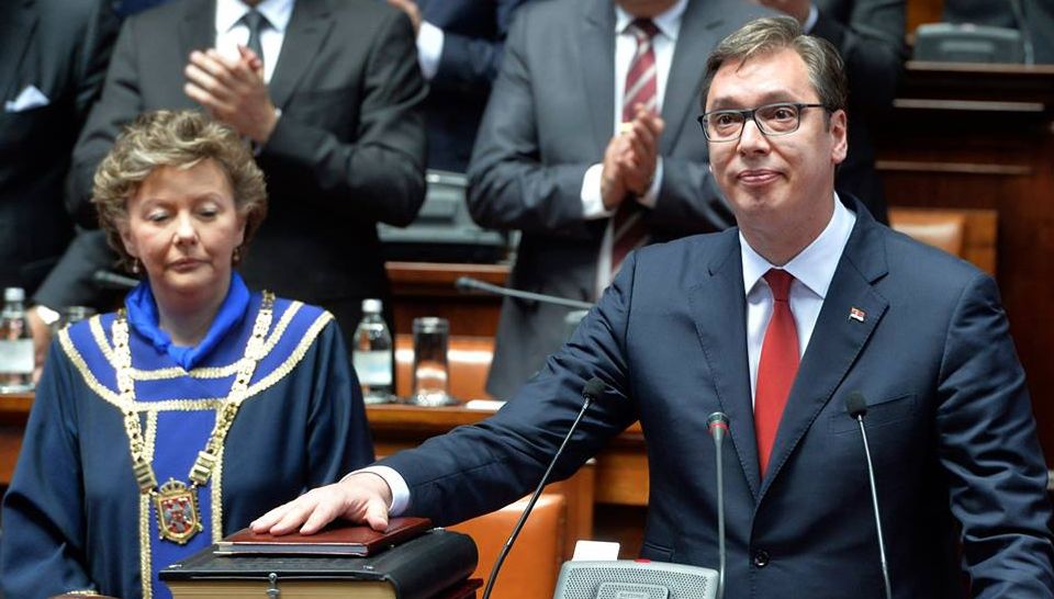 Aleksandar Vucic sworn-in as new President of the Republic of Serbia ...
