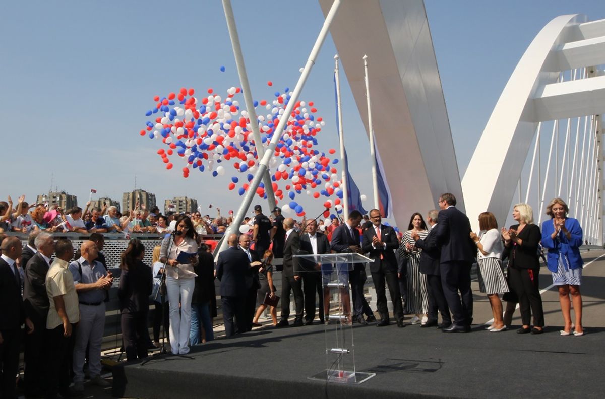 Predsednik Vučić na svečanom otvaranju novog Žeželjevog mosta