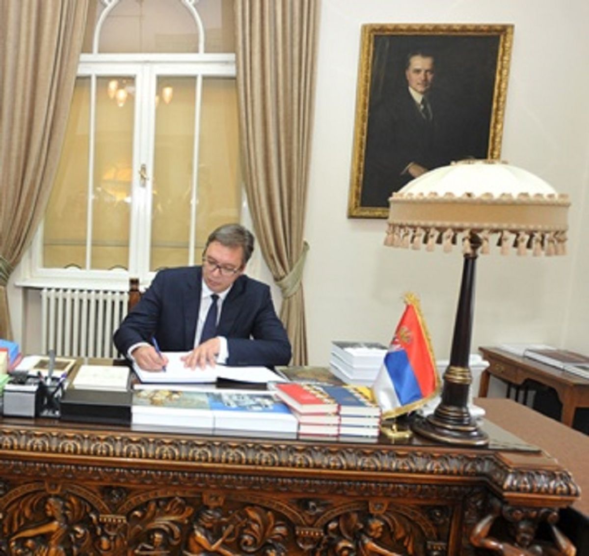 Predsednik Vučić na otvaranju izložbe „Kraljevina Srbija i Sjedinjene Američke Države“ u zgradi Arhiva Srbije