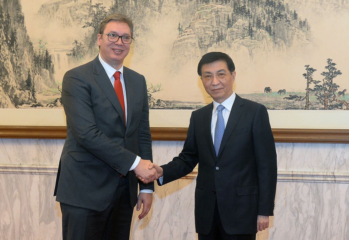 Predsednik Vučić sa Vangom Huningom, članom Stalnog komiteta Politbiroa CK KP Kine