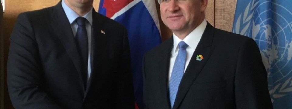 Njujork 21.09. Sastanak sa predsedavajućim Generalne skupštine Ujedinjenih nacija Miroslavom Lajčakom