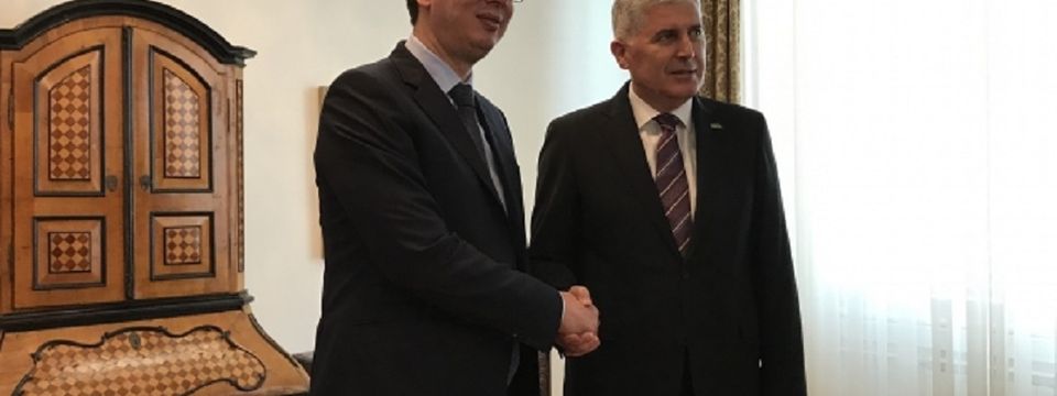 Брдо-Бриони: Састанак председника Вучића и члана председништва БиХ Човића