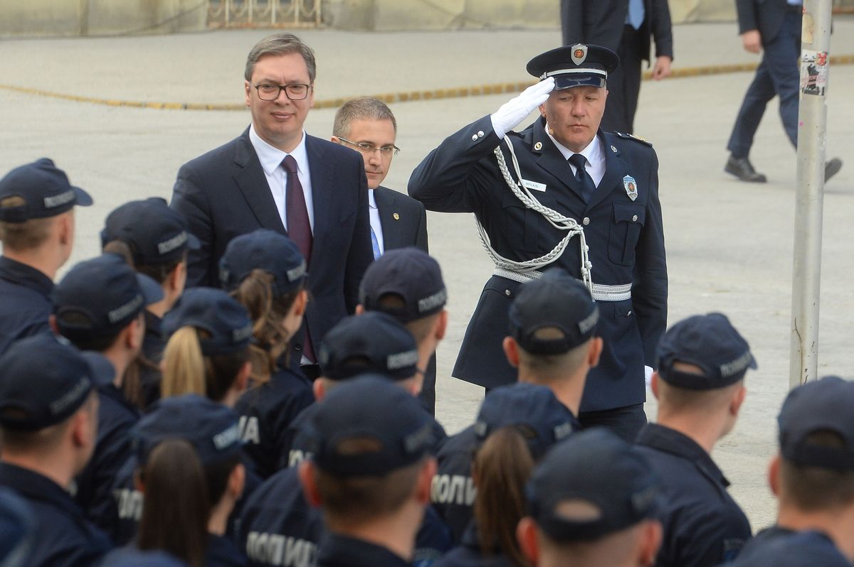 Predsednik Vučić na svečanoj promociji polaznika Centra za osnovnu policijsku obuku i diplomiranih studenata Kriminalističko policijskog univerziteta
