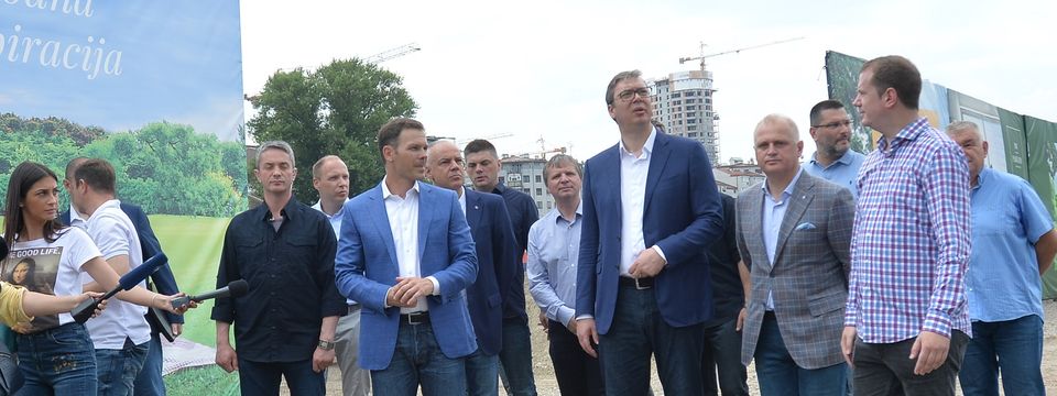 Председник Вучић обишао радове на парку у оквиру пројекта Београд на води