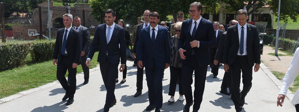 Председник Републике Србије Александар Вучић примио је у радну посету председника Мађарске Јаноша Адера