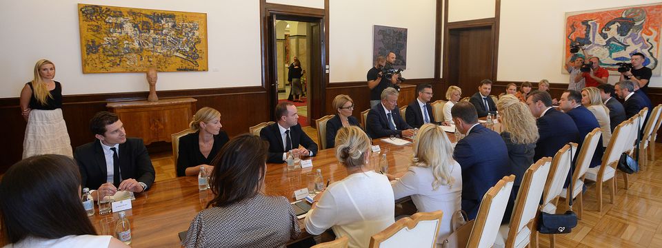 Састанак са председником Владе Републике Словеније Марјаном Шарецом