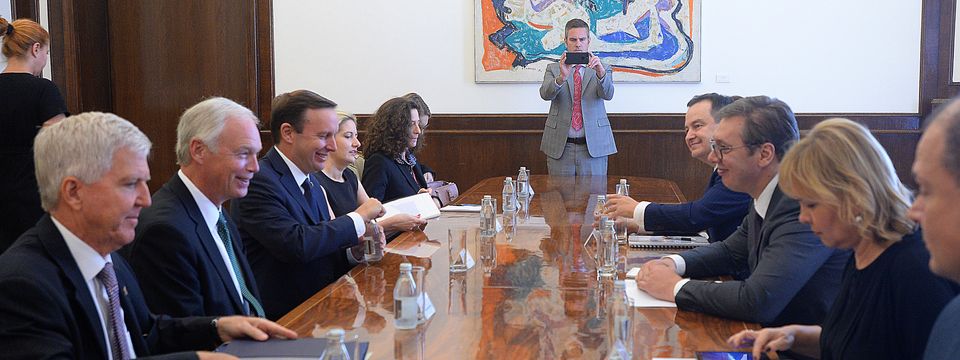 President Vučić meets US Senators Ron Johnson and Chris Murphy