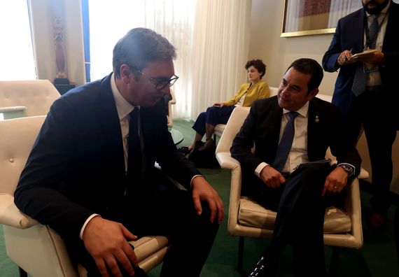 Predsednik Vučić sastao se u Njujorku sa predsednikom Republike Gvatemale