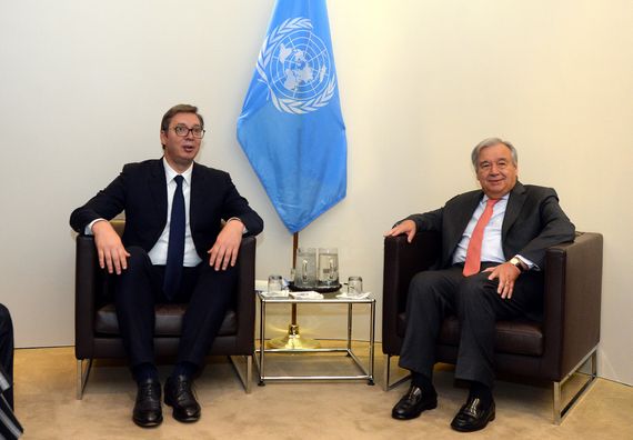 Predsednik Vučić sastao se sa generalnim sekretarom Ujedinjenih nacija
