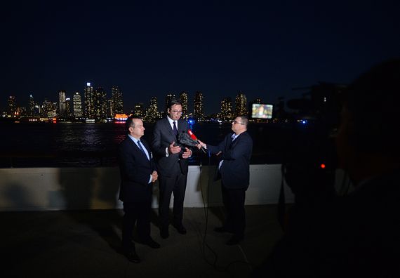 Predsednik Vučić daje izjave u Njujorku