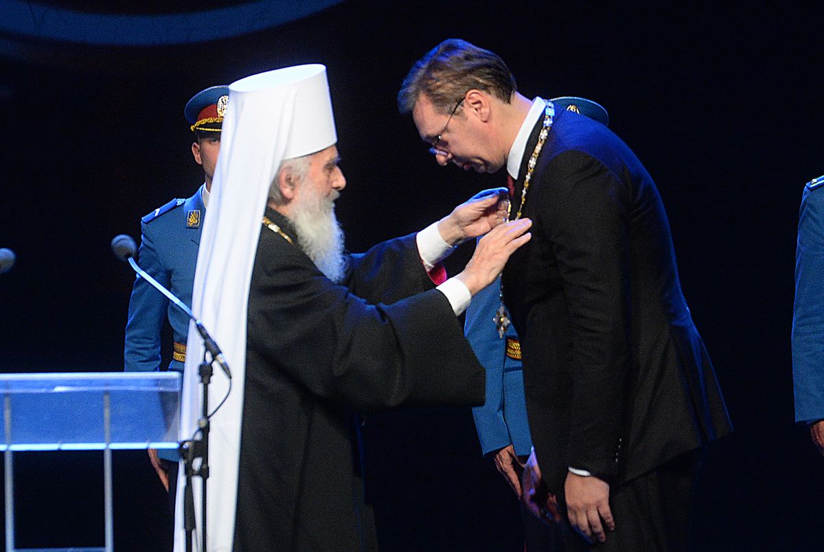 Predsednik Vučić odlikovan Ordenom Svetog Save prvoga stepena Predsednik Vučić odlikovan Ordenom Svetog Save prvoga stepena