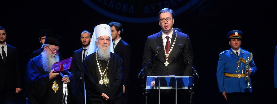 Predsednik Vučić odlikovan Ordenom Svetog Save prvoga stepena