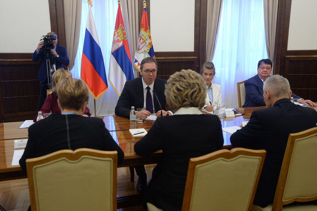 Predsednik Vučić sastao sa predsednicom Saveta federacije Federalne skupštine Ruske federacije