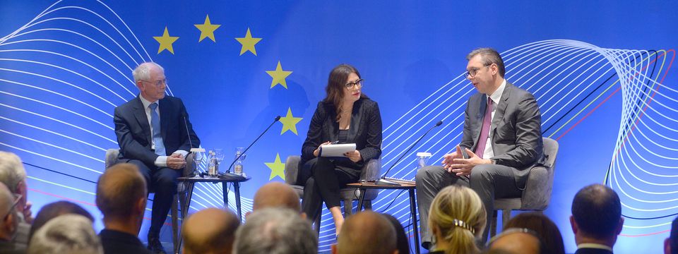 Predsednik Vučić učestvovao na panelu „Evropska unija i Srbija: Zajednička sudbina?“