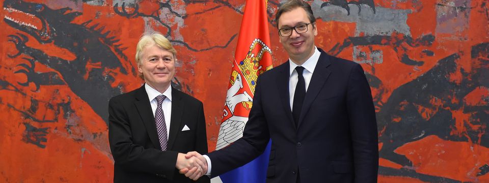 Председник Вучић примио акредитивна писма новоименованог амбасадора Краљевине Норвешке