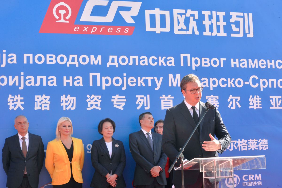 President Vučić attends the arrival of the first cargo train from China to Serbia