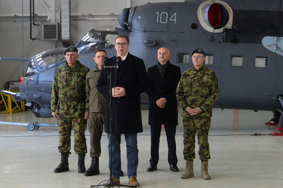 President Vučić attends the presentation of new helicopters of the Serbian Army