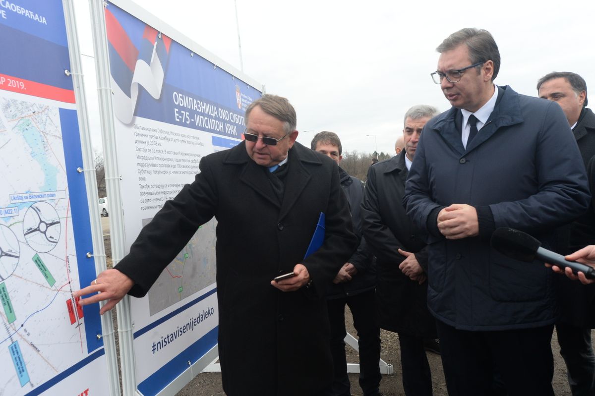 Predsednik Vučić prisustvovao svečanosti povodom završetka izgradnje Ipsilon kraka