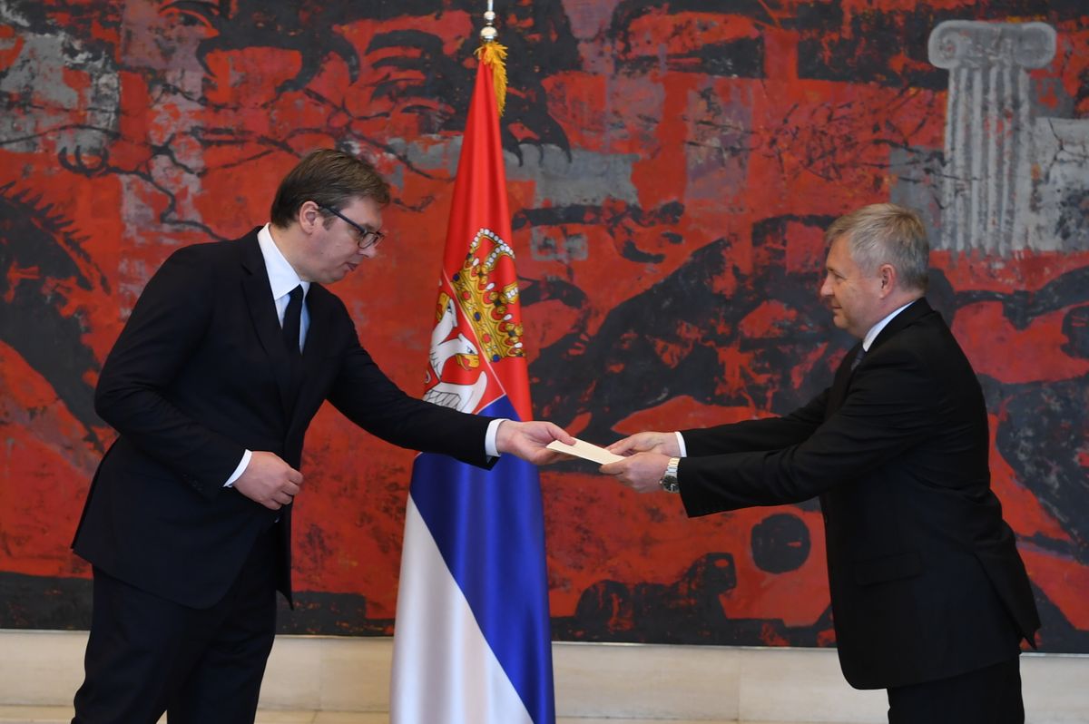 President Vučić receives the letter of credence from the new Ambassador of the Slovak Republic