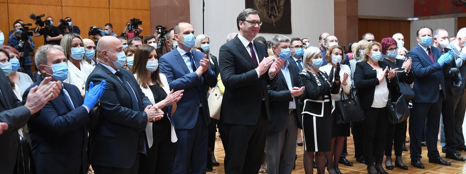 Председник Вучић приредио пријем за медицинске раднике из Ковид болница