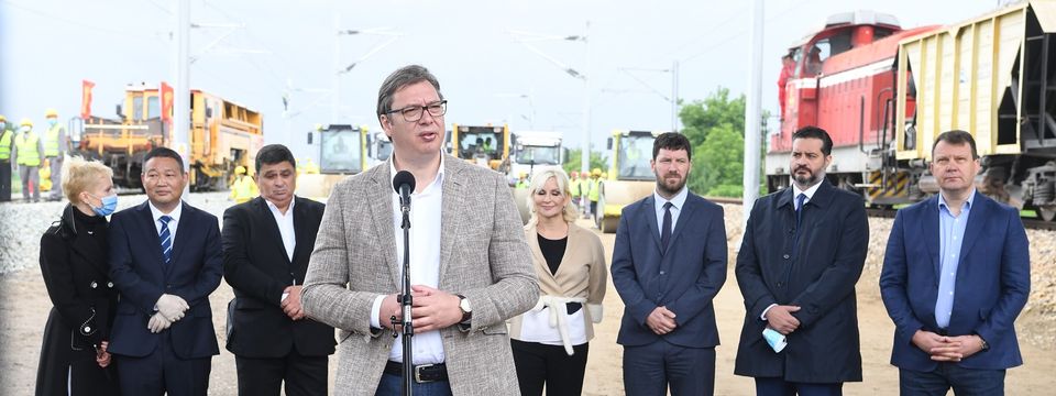 Predsednik Vučić obišao radove na delu brze pruge Beograd-Budimpešta
