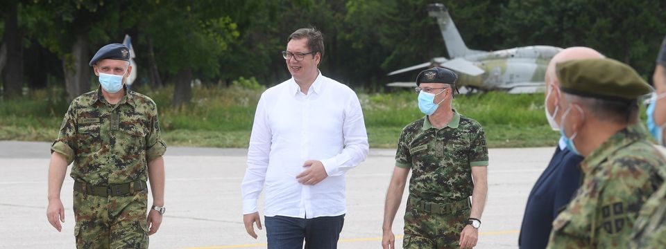 Predsednik Vučić prisustvovao prikazu novih bespilotnih letelica Vojske Srbije