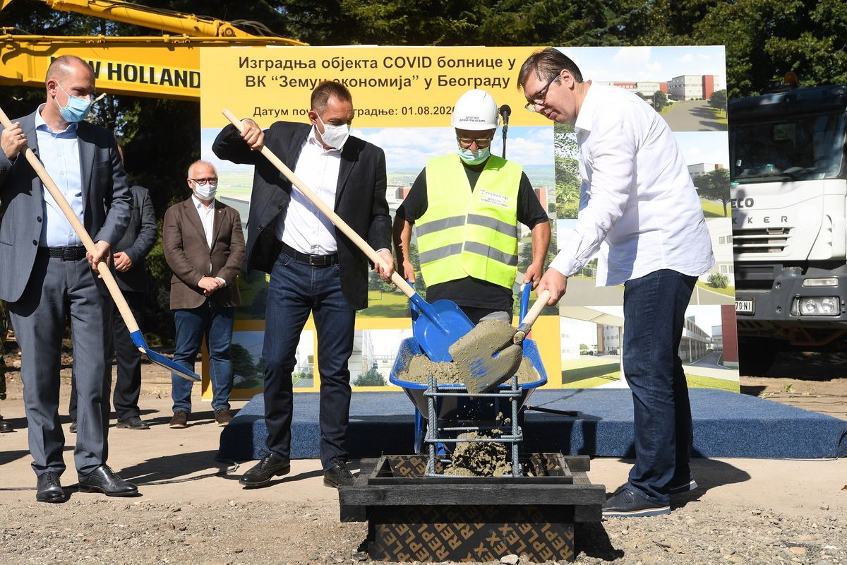 Predsednik Vučić prisustvovao početku izgradnje nove kovid bolnice
