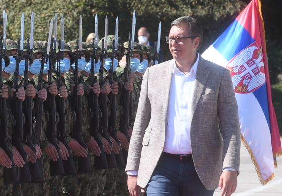 Predsednik Vučić prisustvovao prikazu sposobnosti dela jedinica Vojske Srbije