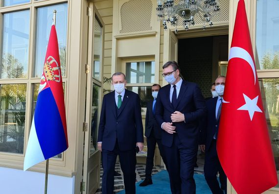 Predsednik Vučić na radnom ručku sa predsednikom Republike Turske