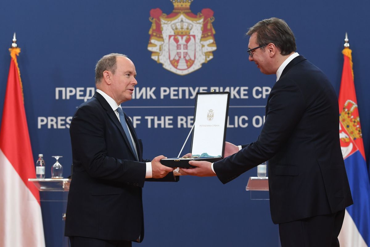 Prince Albert II of Monaco on official visit to the Republic of Serbia