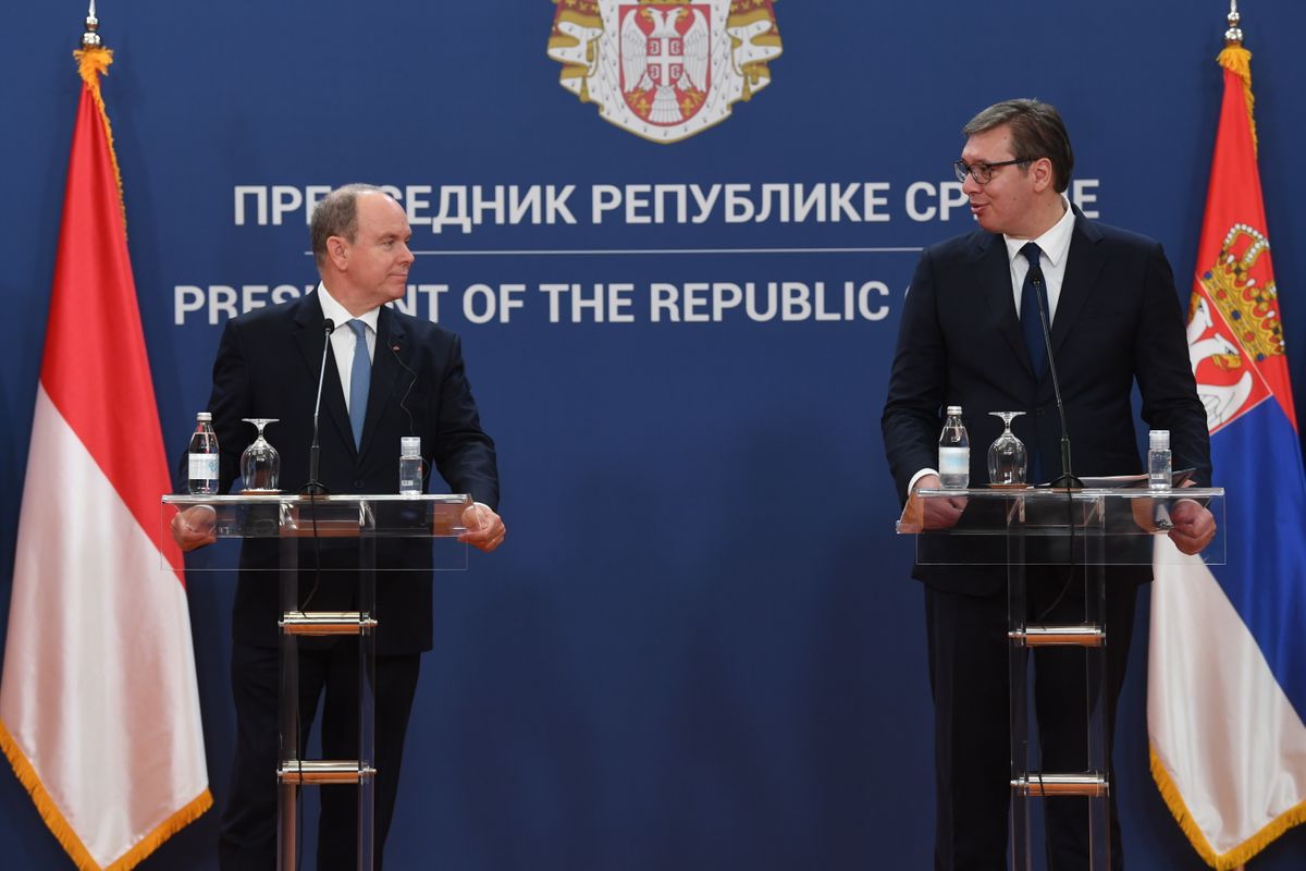 Prince Albert II of Monaco on official visit to the Republic of Serbia