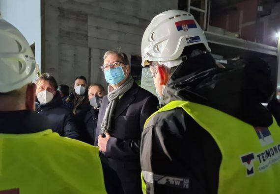Presednik Vučić obišao radove na izgradnji nove Kovid bolnice u Kruševcu